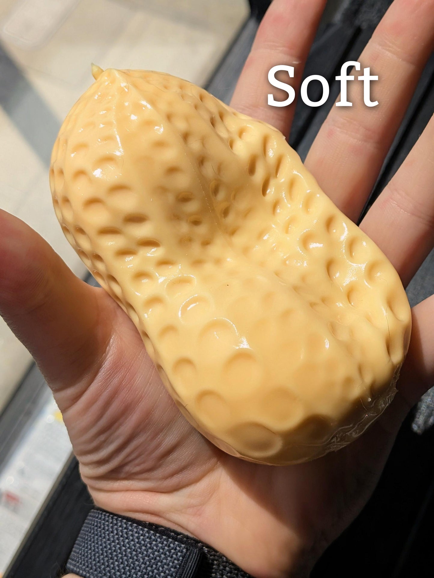 Fresh Dough Peanut Squishy Toy | Soft Slow Rise Fidget Squeeze Ball