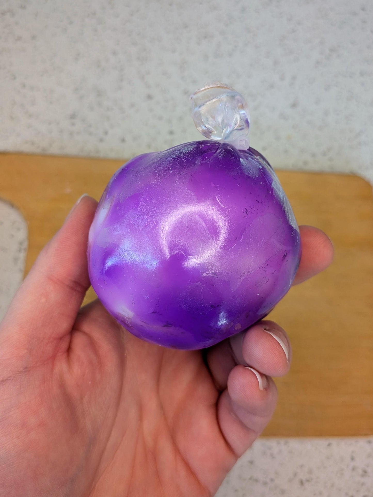 Lavender Crunch Wax Cracking Squishy | Crispy Purple ASMR Stress Ball | Adult ADHD Fidget Toy