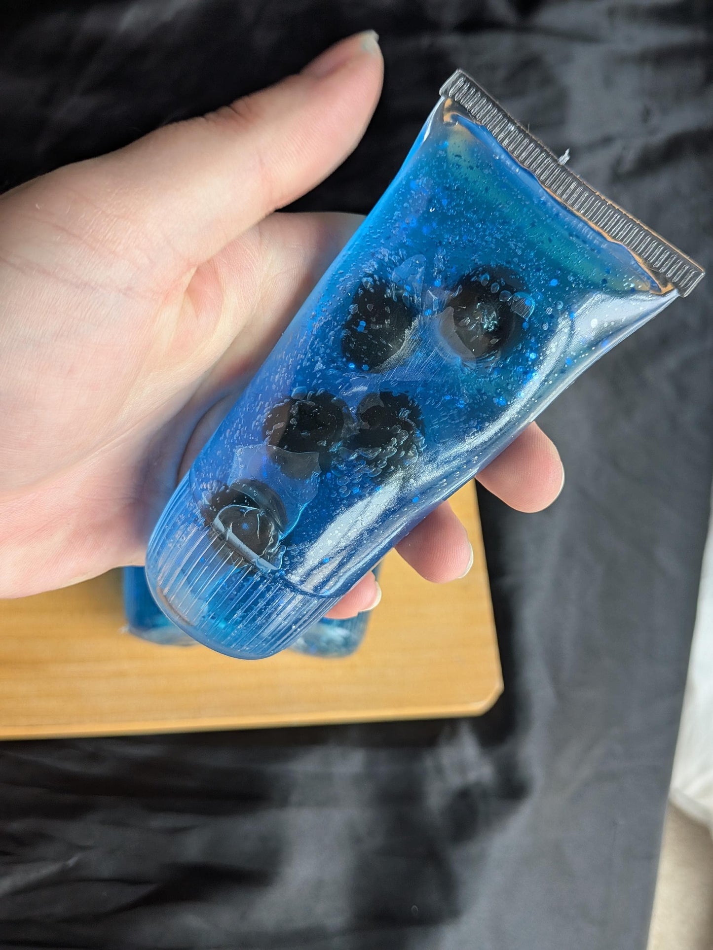 Blueberry Toothpaste Squishy | Handmade Soft Fruit Squeeze Toy | Food Stress Ball