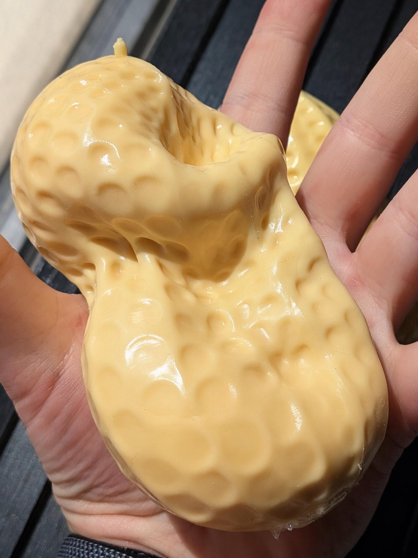 Fresh Dough Peanut Squishy Toy | Soft Slow Rise Fidget Squeeze Ball