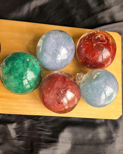 Silky Pearl Squishy Toy | Handmade Coconut Oil Stress Ball | Stress Relieving Firm Fidget