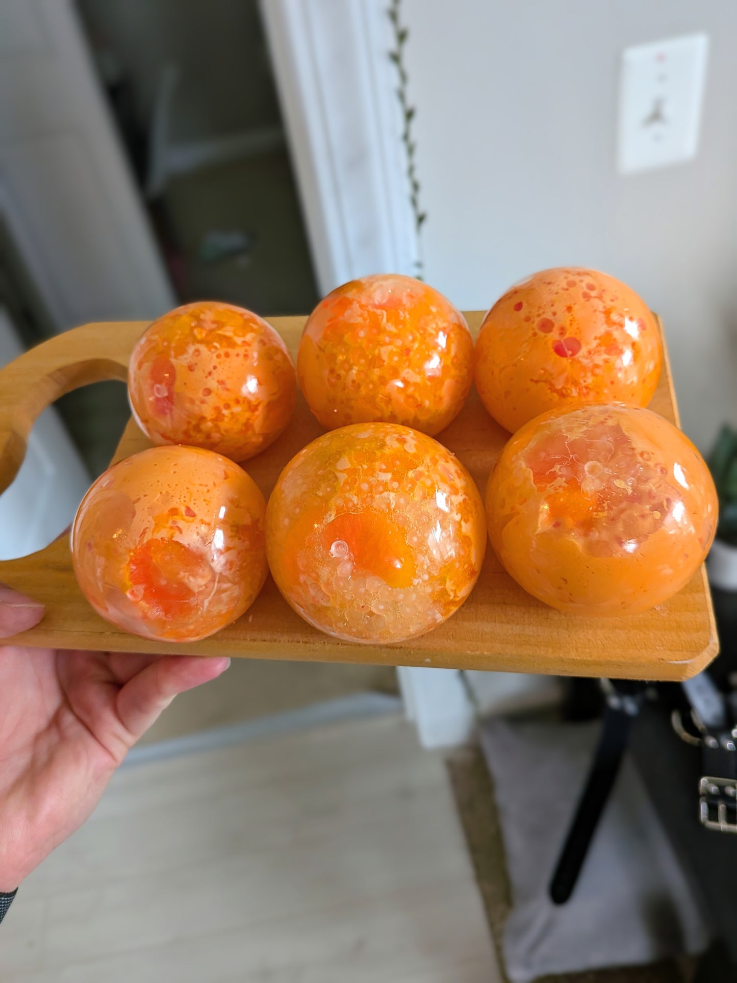 Mimosa Stress Ball | Handmade Fruit Squishy Toy | Stress Relieving Food Fidget