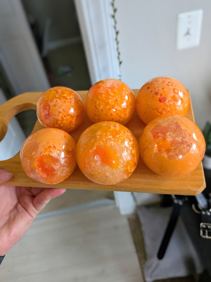 Mimosa Stress Ball | Handmade Fruit Squishy Toy | Stress Relieving Food Fidget