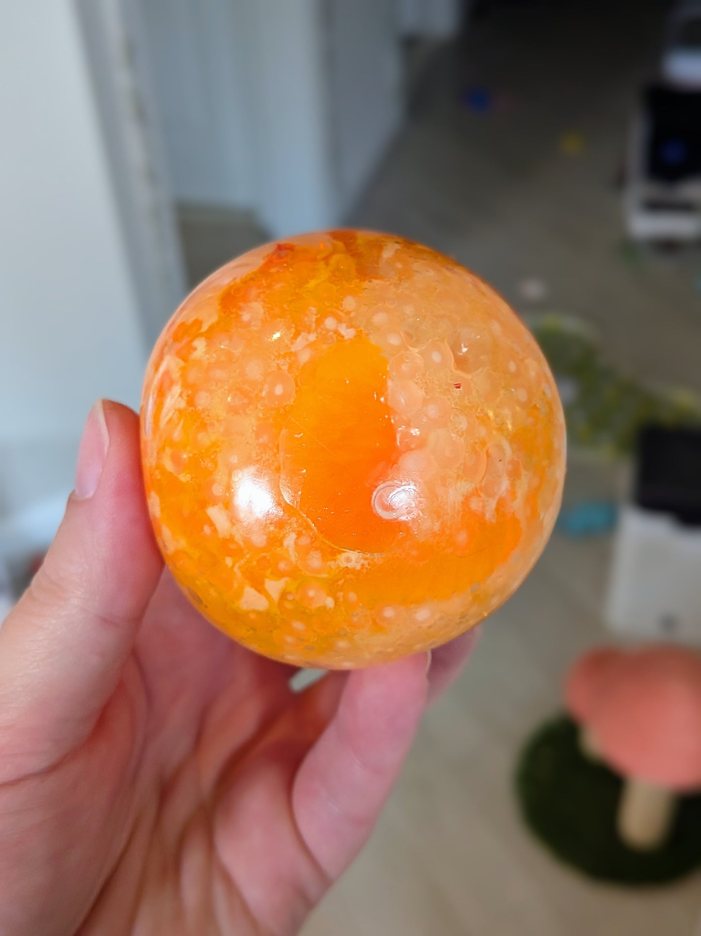 Mimosa Stress Ball | Handmade Fruit Squishy Toy | Stress Relieving Food Fidget