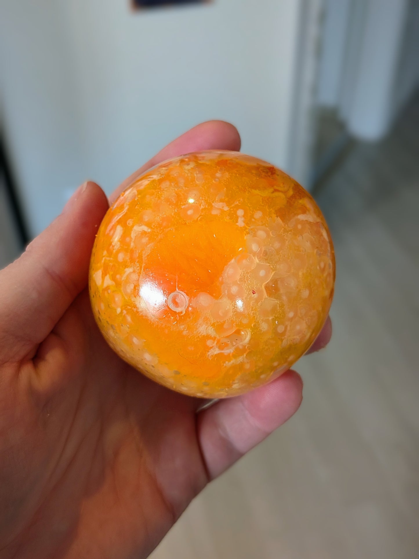 Mimosa Stress Ball | Handmade Fruit Squishy Toy | Stress Relieving Food Fidget
