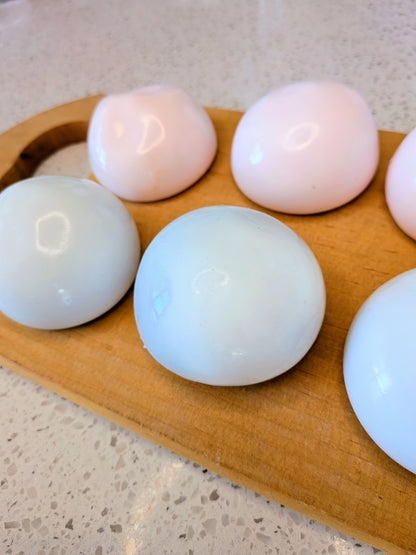 Sticky Milk Bun Squishy Toy | Handmade Fruit Stress Ball | Stress Relieving Food Fidget