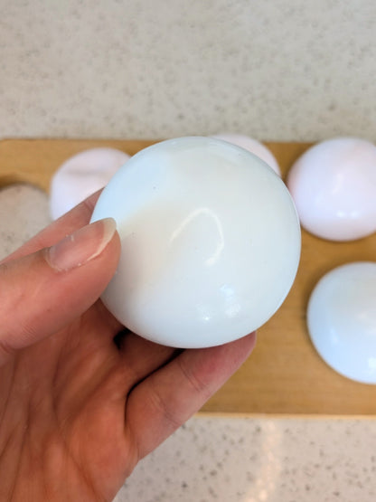 Sticky Milk Bun Squishy Toy | Handmade Fruit Stress Ball | Stress Relieving Food Fidget