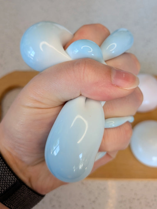 Sticky Milk Bun Squishy Toy | Handmade Fruit Stress Ball | Stress Relieving Food Fidget