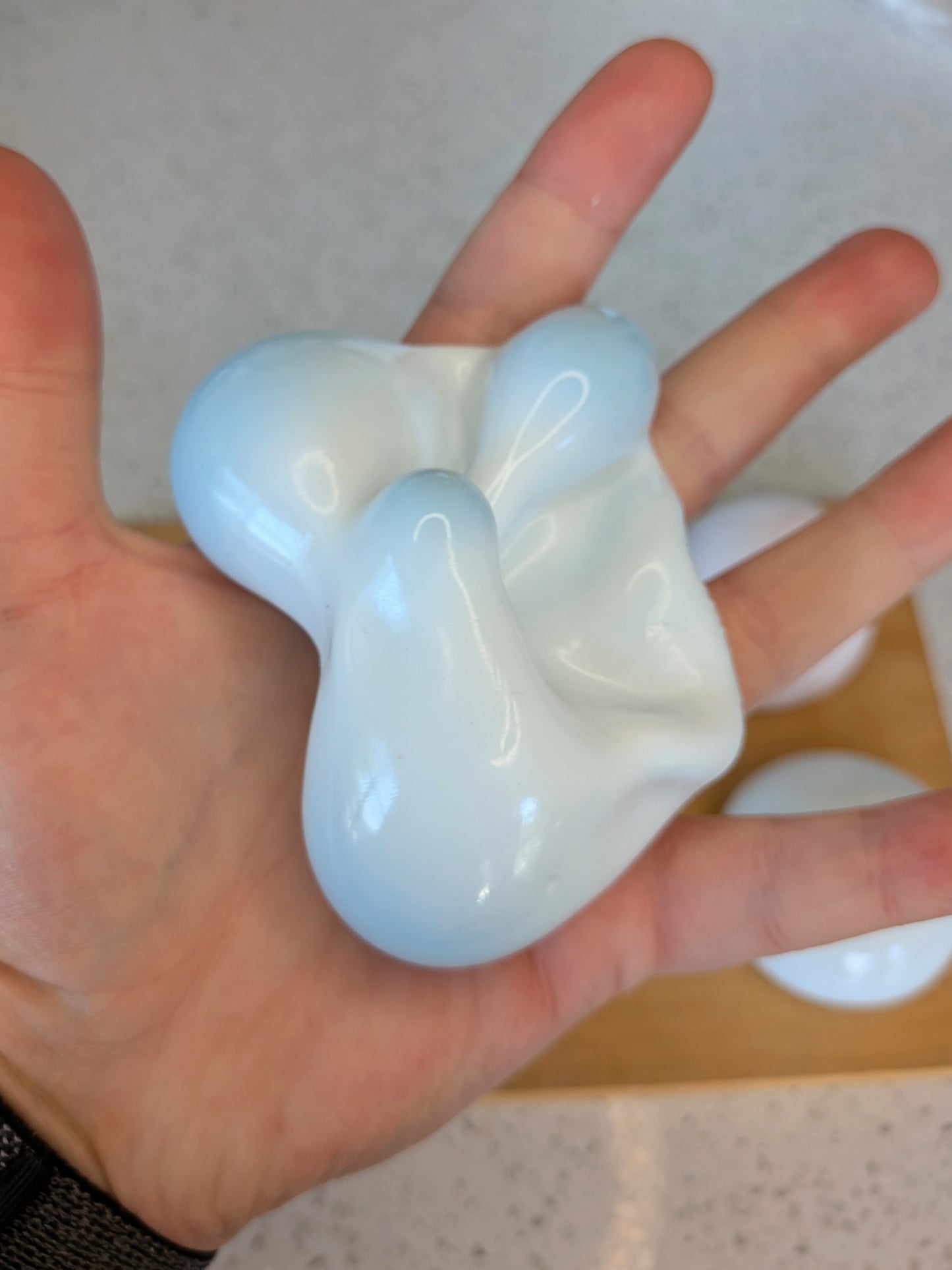 Sticky Milk Bun Squishy Toy | Handmade Fruit Stress Ball | Stress Relieving Food Fidget
