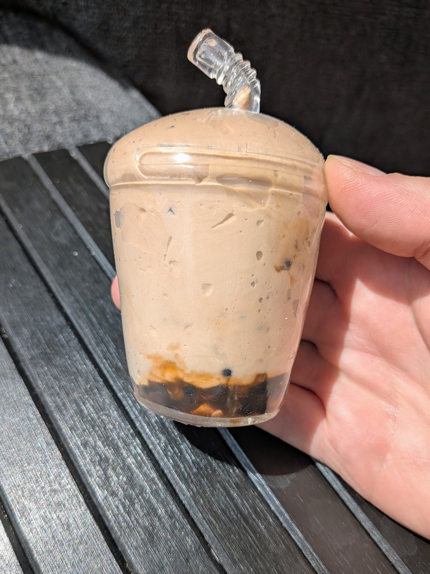 Brown Sugar Boba Stress Ball | Handmade Drink Squishy Toy | Stress Relieving Food Fidget