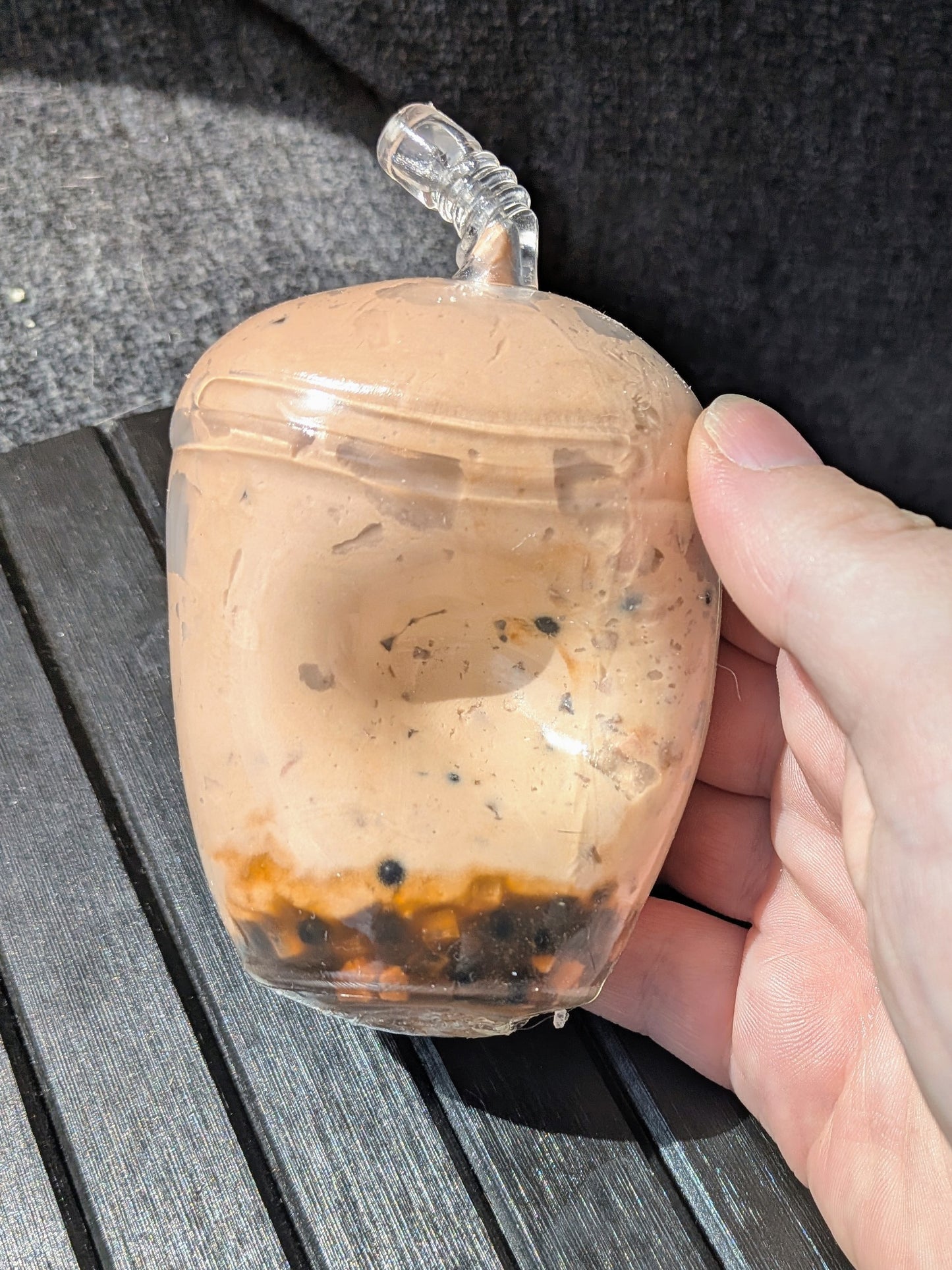 Brown Sugar Boba Stress Ball | Handmade Drink Squishy Toy | Stress Relieving Food Fidget