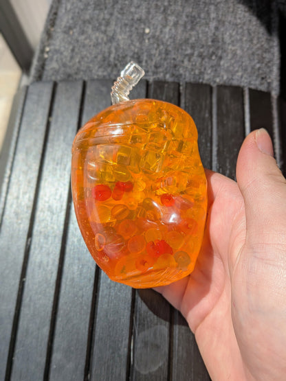 Rainbow Mango Boba Stress Ball | Handmade Drink Squishy Fidget Toy