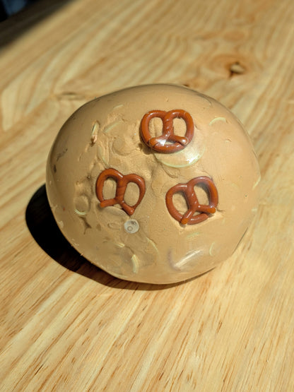 Cinnamon Pretzel Crunch Squishy Toy | Handmade Asmr Stress Ball | Stress Relieving Food Fidget