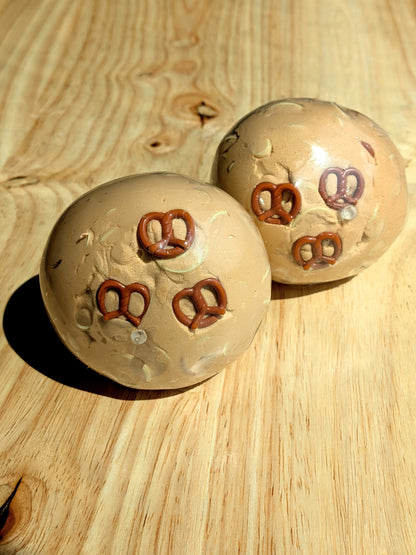 Cinnamon Pretzel Crunch Squishy Toy | Handmade Asmr Stress Ball | Stress Relieving Food Fidget