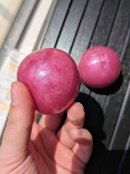 Pink Cosmos Mini Stress Ball | Handmade Slow Rebound Squishy Toy | ASMR Fidget Squeeze Ball