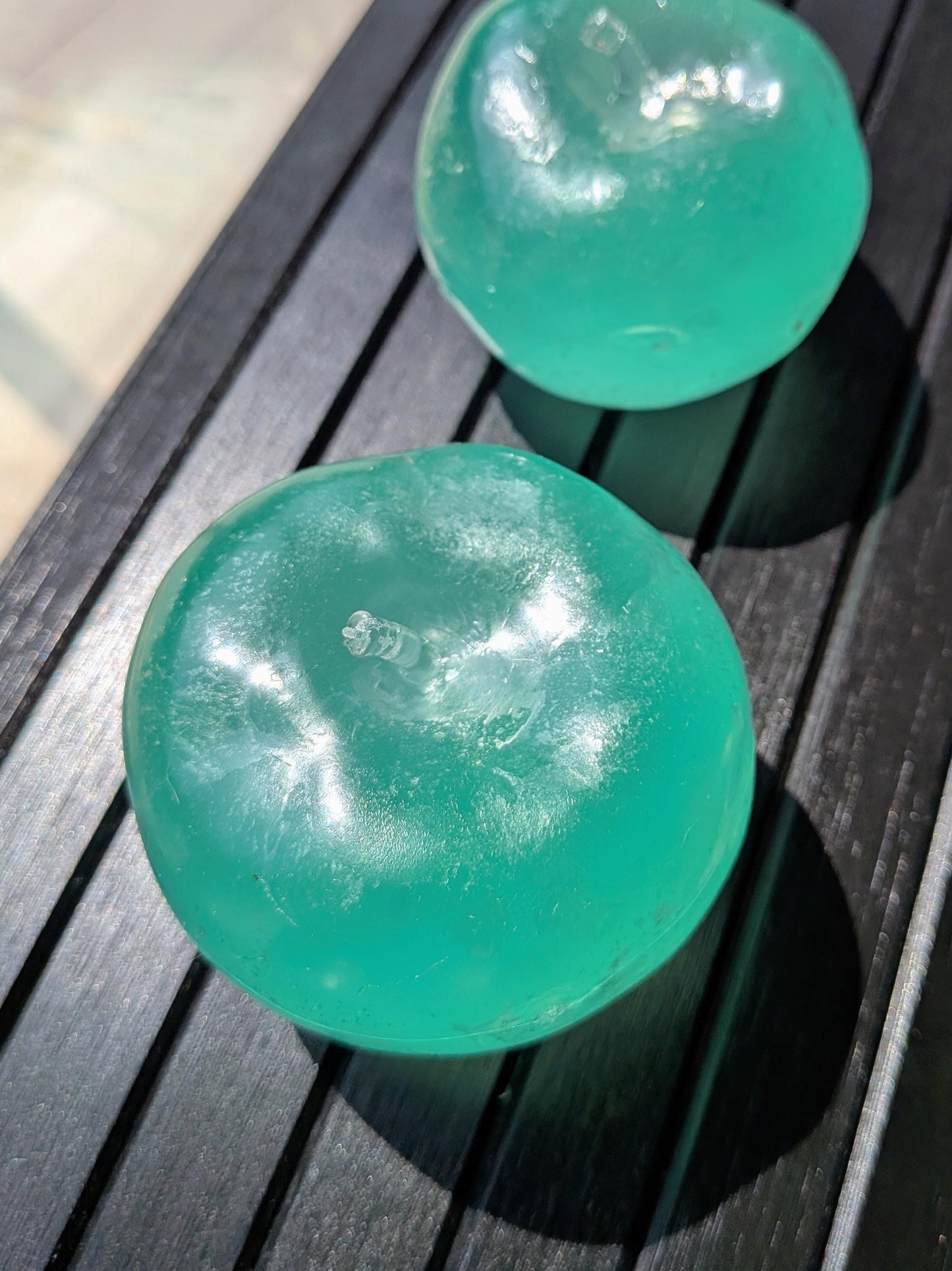 Green Jade Apple Stress Ball | Handmade Coconut Oil Squishy Toy | Stress Relieving Firm Fidget