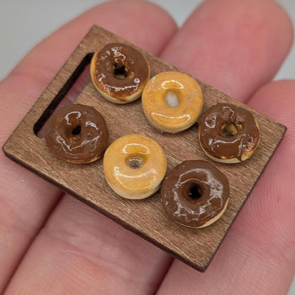Dollhouse Donuts | 1:12 Miniature Food | Handmade Polymer Clay Breakfast Sweets | Mini Dollhouse Kitchen Decor
