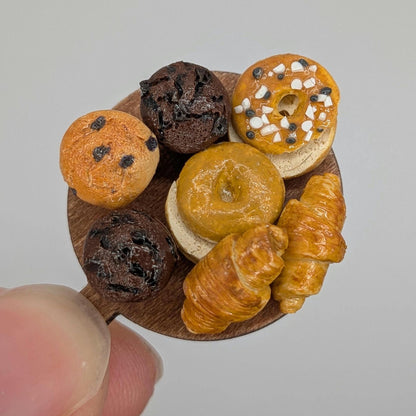 1:12 Scale Miniature Continental Breakfast Pastries | Handmade Polymer Clay Dollhouse Food