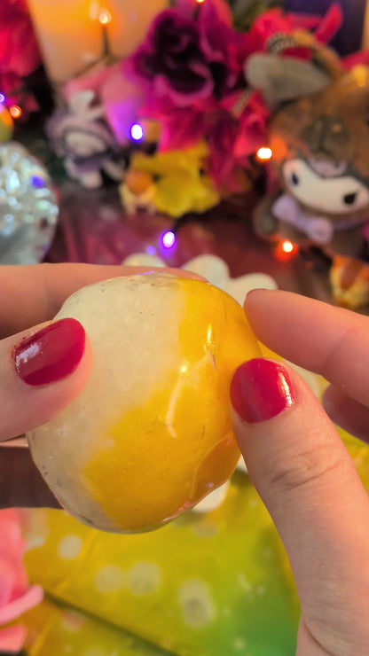Mango Sticky Rice Squishy Toy | Handmade Moldable Stress Ball | Stress Relieving Food Fidget