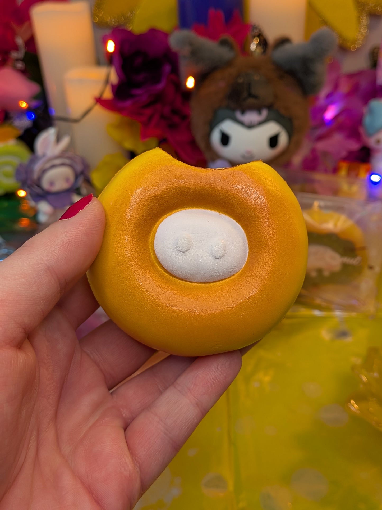 Rare Squishy Kingdom Piggy Donut Slow-Rise Squishy Toy | PU Soft Foam Squeeze Toy | Sweet Kawaii Bakery
