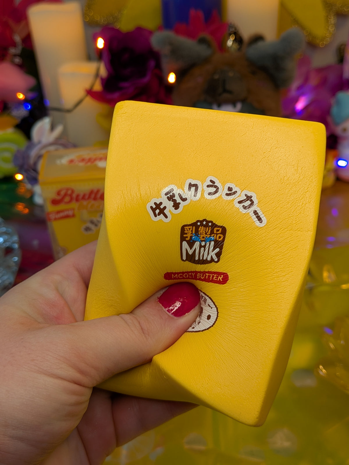 Moozy Butter Block Slow-Rise Squishy Toy | PU Soft Foam Squeeze Toy | Sweet Kawaii Bakery