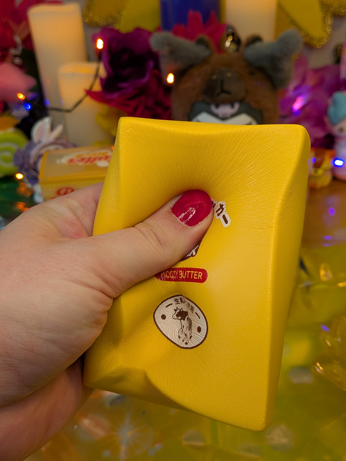 Moozy Butter Block Slow-Rise Squishy Toy | PU Soft Foam Squeeze Toy | Sweet Kawaii Bakery