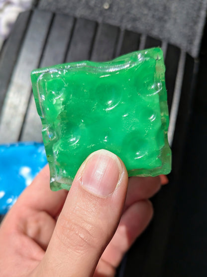 Vaseline Cheese Cube Squishy | Handmade Moldable Stress Ball | Stress Relieving Food Fidget