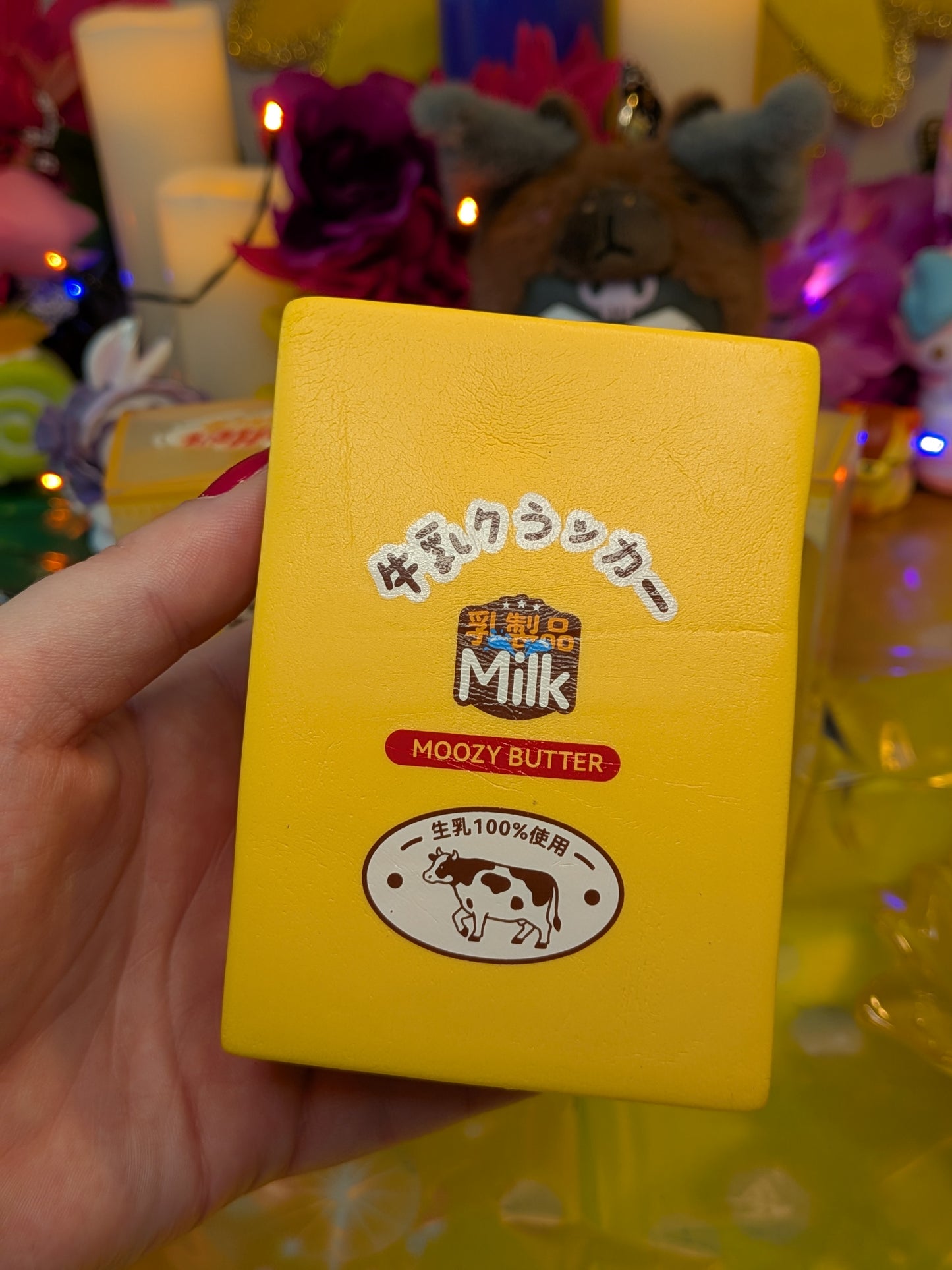Moozy Butter Block Slow-Rise Squishy Toy | PU Soft Foam Squeeze Toy | Sweet Kawaii Bakery