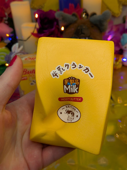Moozy Butter Block Slow-Rise Squishy Toy | PU Soft Foam Squeeze Toy | Sweet Kawaii Bakery