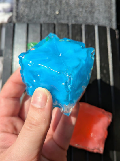 Vaseline Cheese Cube Squishy | Handmade Moldable Stress Ball | Stress Relieving Food Fidget