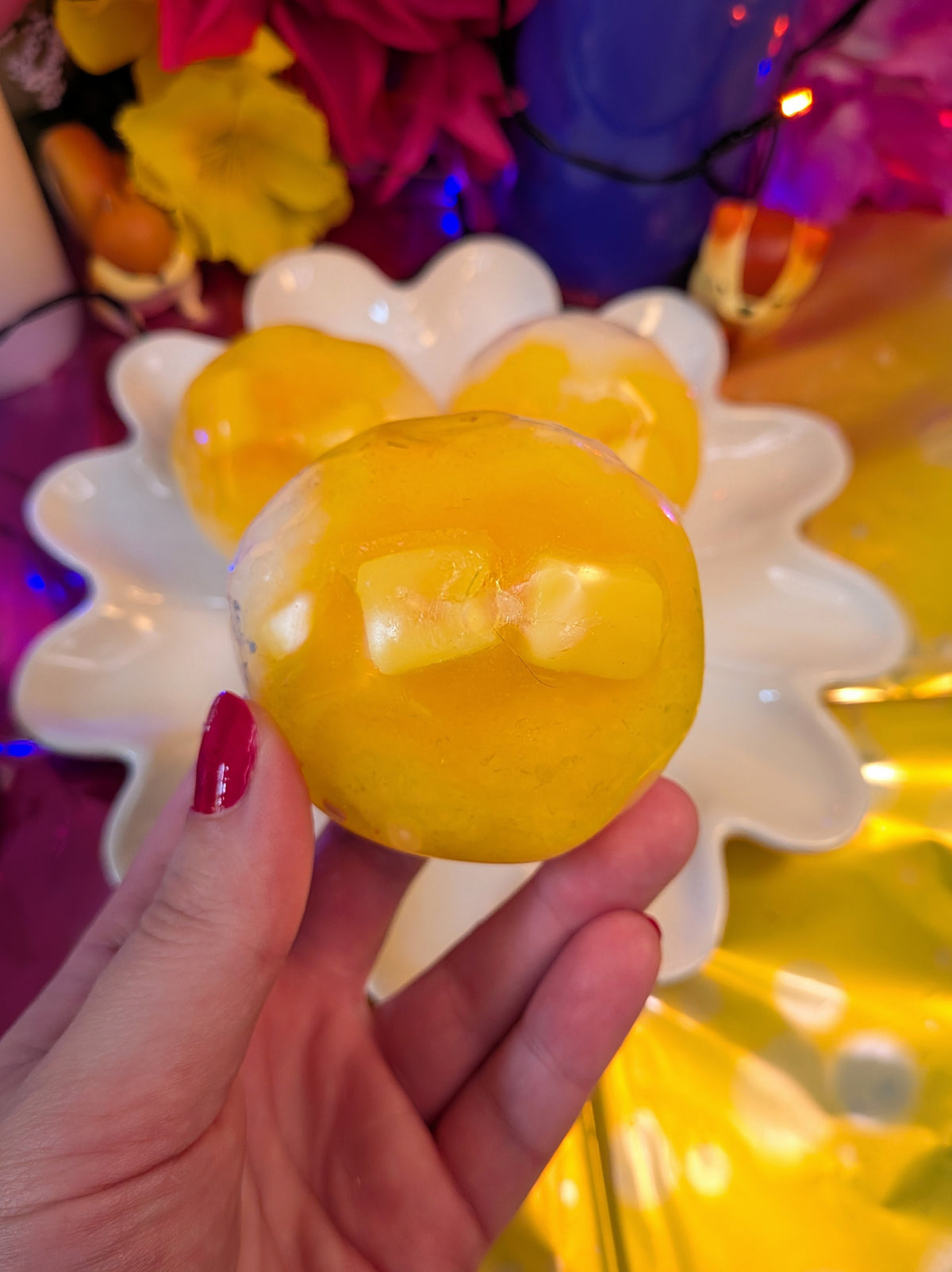 Mango Sticky Rice Squishy Toy | Handmade Moldable Stress Ball | Stress Relieving Food Fidget