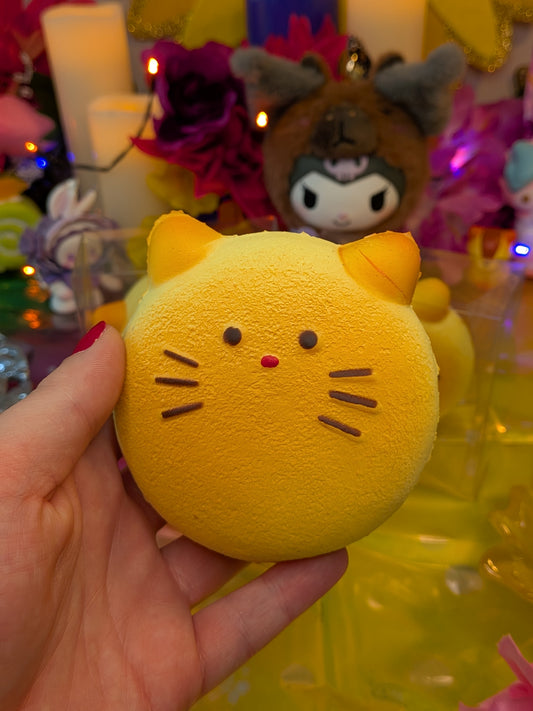 Cat Bread Slow-Rise Squishy Toy | PU Soft Foam Squeeze Toy | Sweet Kawaii Bakery