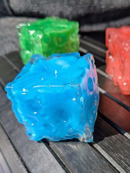 Vaseline Cheese Cube Squishy | Handmade Moldable Stress Ball | Stress Relieving Food Fidget