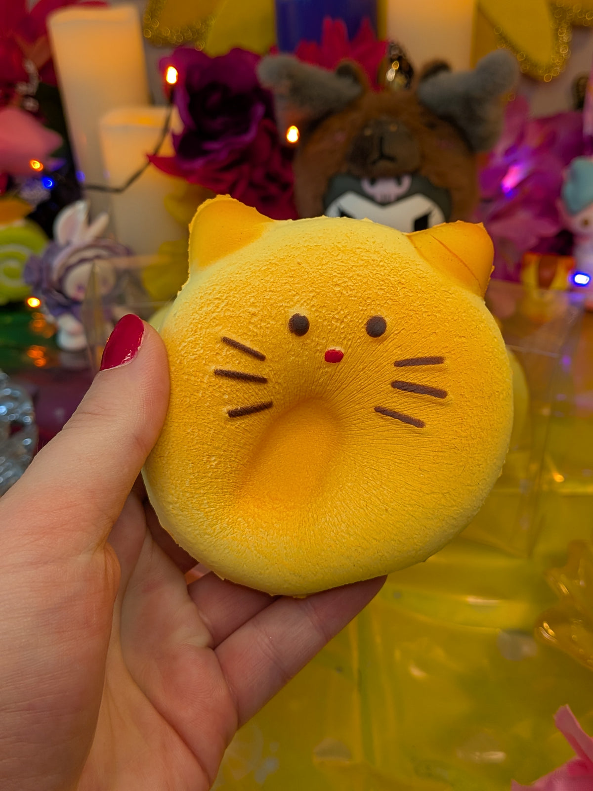 Cat Bread Slow-Rise Squishy Toy | PU Soft Foam Squeeze Toy | Sweet Kawaii Bakery
