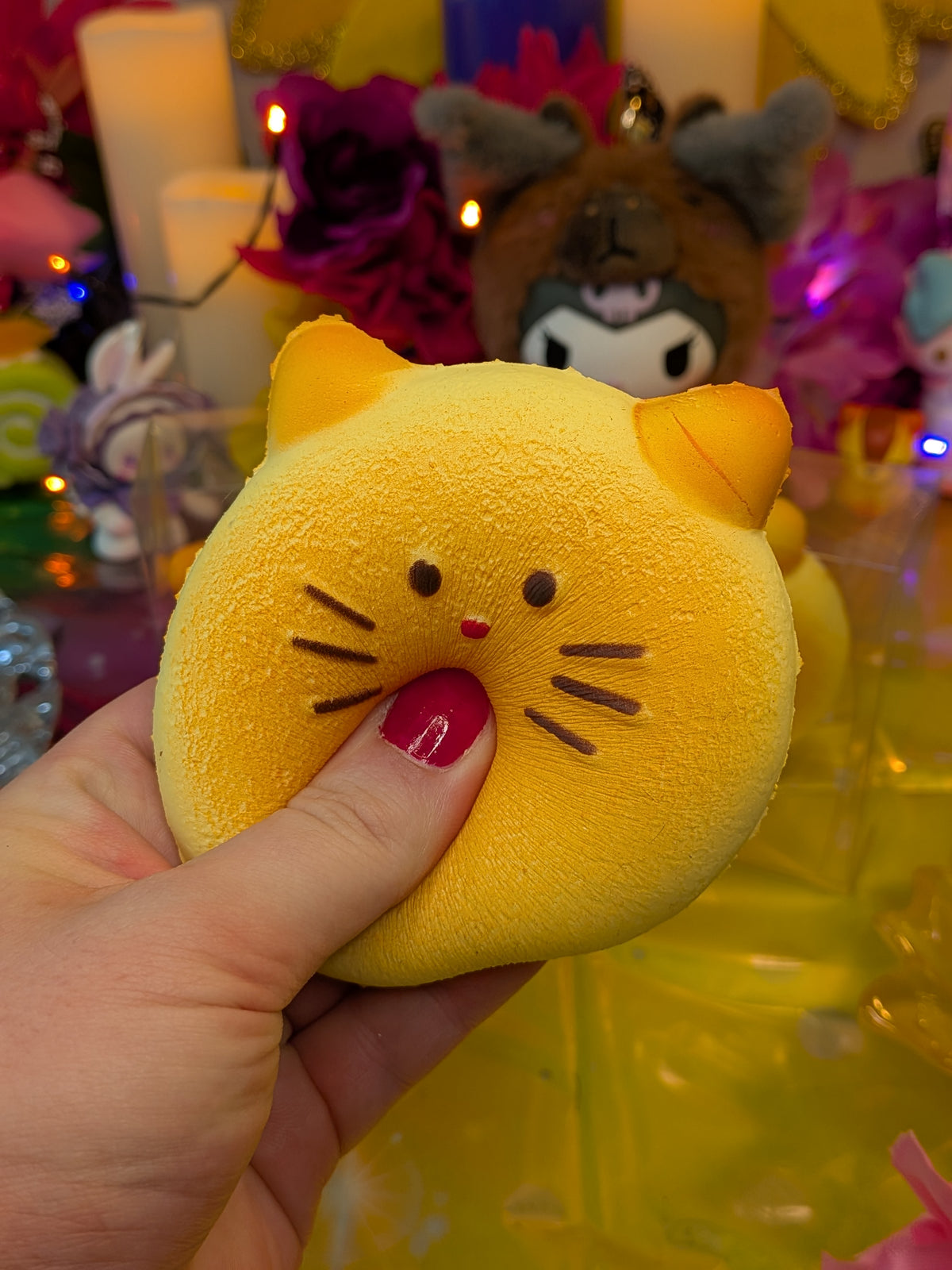 Cat Bread Slow-Rise Squishy Toy | PU Soft Foam Squeeze Toy | Sweet Kawaii Bakery