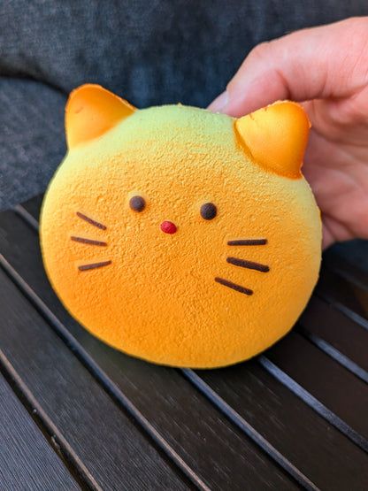 Cat Bread Slow-Rise Squishy Toy | PU Soft Foam Squeeze Toy | Sweet Kawaii Bakery