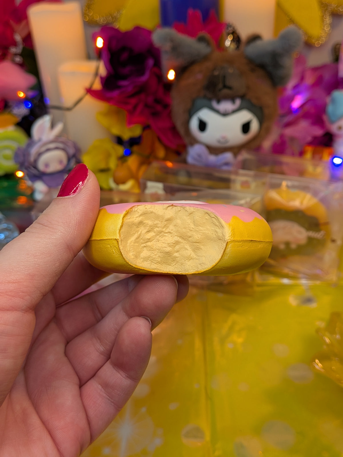 Rare Squishy Kingdom Piggy Donut Slow-Rise Squishy Toy | PU Soft Foam Squeeze Toy | Sweet Kawaii Bakery