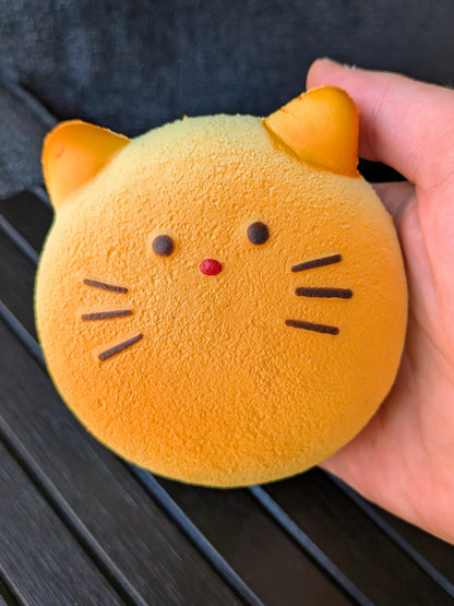 Cat Bread Slow-Rise Squishy Toy | PU Soft Foam Squeeze Toy | Sweet Kawaii Bakery