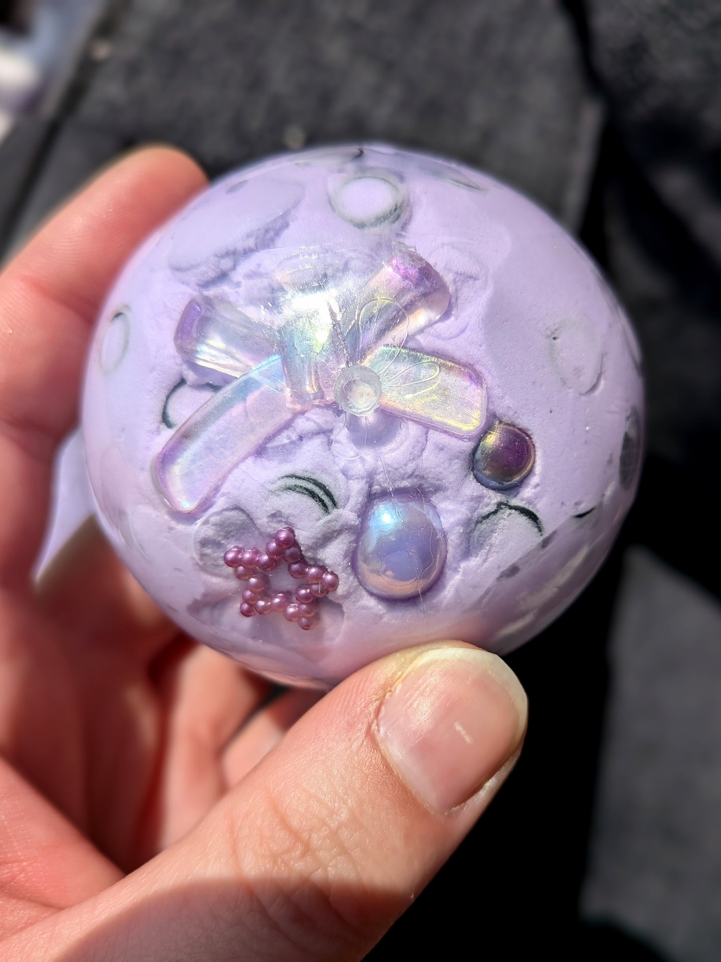 Pastel Goth Crunch Squishy Toy | Handmade Asmr Stress Ball | Stress Relieving Food Fidget