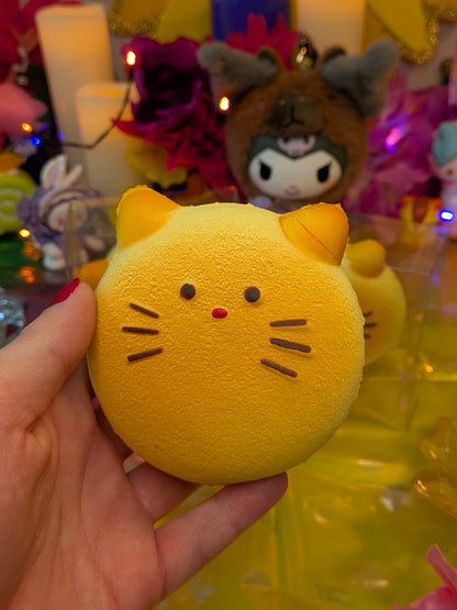 Cat Bread Slow-Rise Squishy Toy | PU Soft Foam Squeeze Toy | Sweet Kawaii Bakery