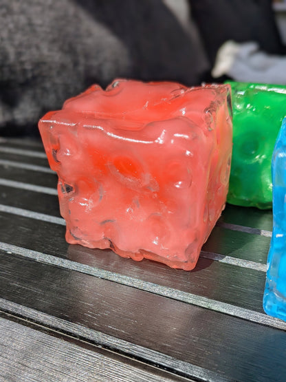 Vaseline Cheese Cube Squishy | Handmade Moldable Stress Ball | Stress Relieving Food Fidget