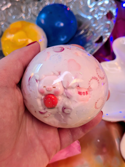 Cutie Kawaii Crunch Squishy Toy | Handmade Asmr Stress Ball | Stress Relieving Crispy Fidget