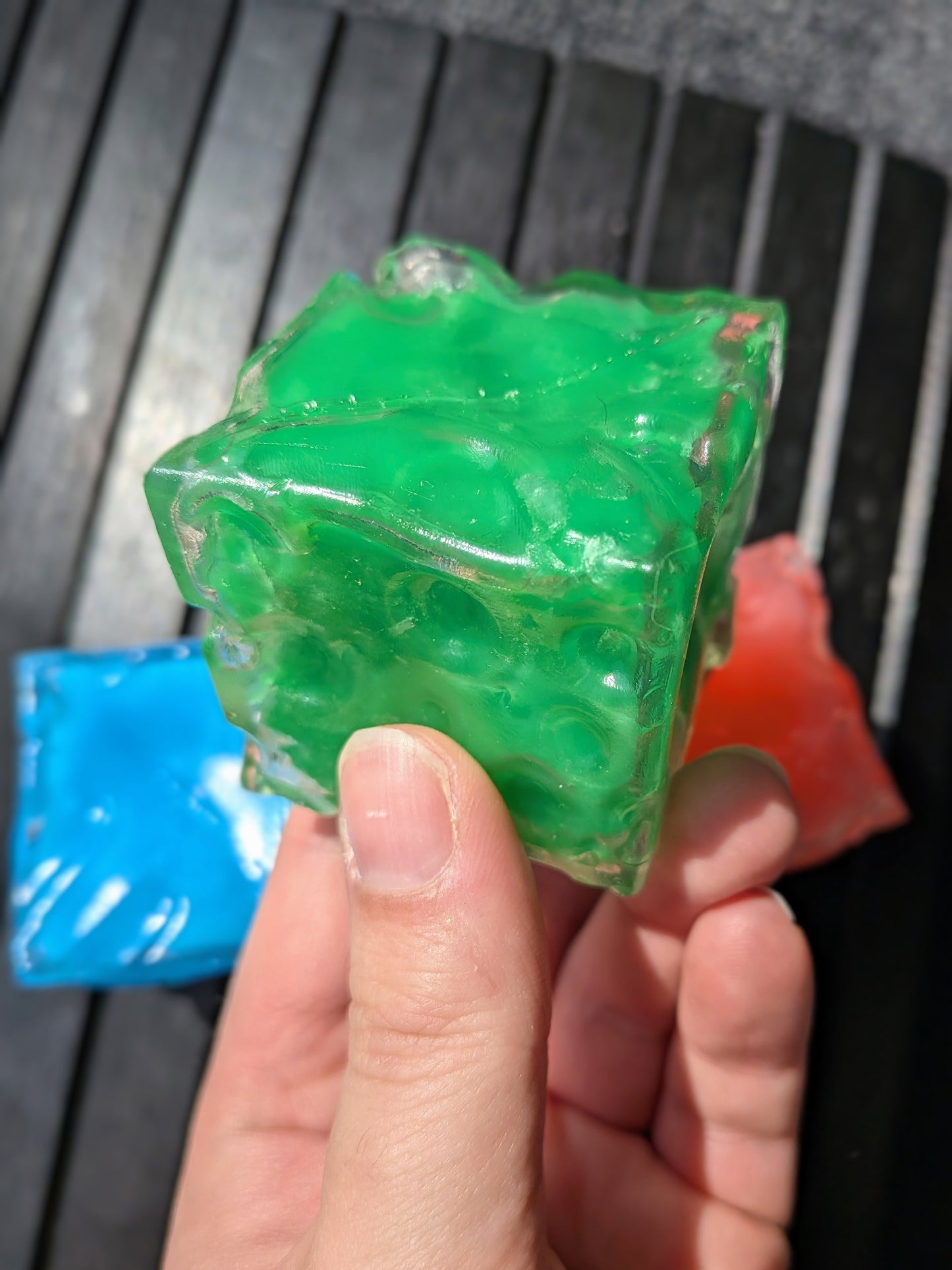 Vaseline Cheese Cube Squishy | Handmade Moldable Stress Ball | Stress Relieving Food Fidget
